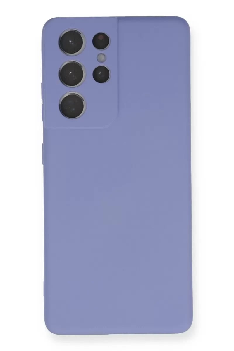 Samsung Galaxy S21 Ultra Kılıf Nano içi Kadife Silikon - Lila