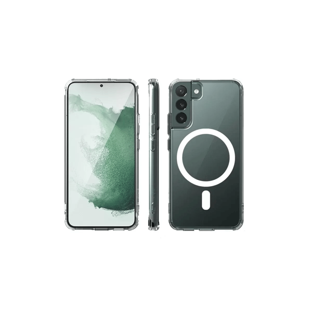 Samsung Galaxy S22 Plus Kılıf Magneticsafe Şeffaf Silikon - Şeffaf