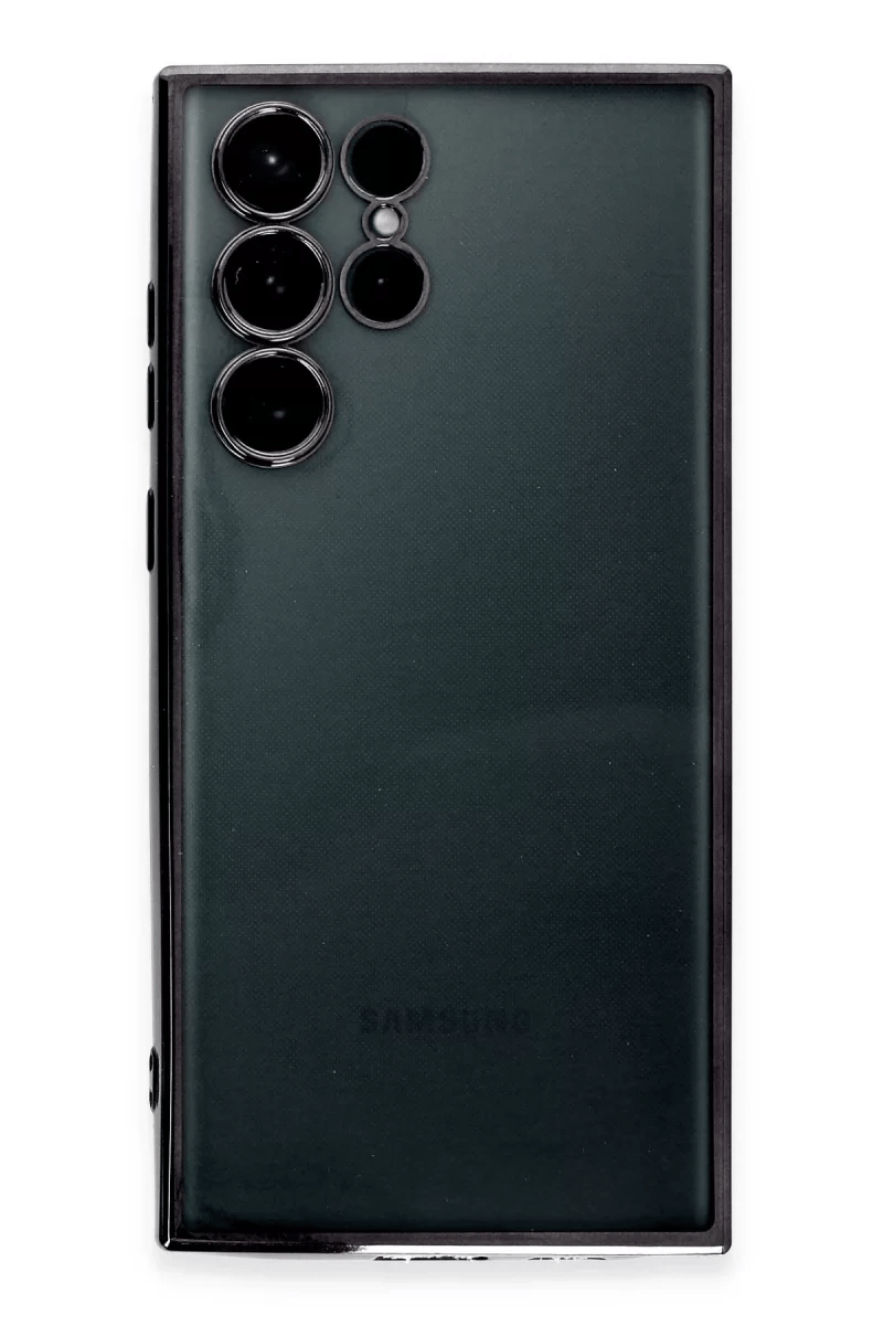 Samsung Galaxy S22 Ultra Kılıf Lensli Silikon - Siyah