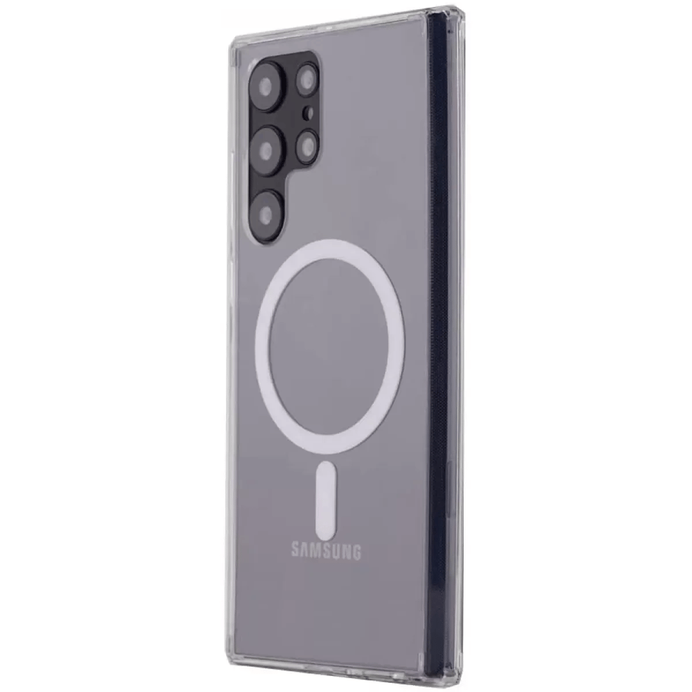 Samsung Galaxy S22 Ultra Kılıf Magneticsafe Şeffaf Silikon - Şeffaf