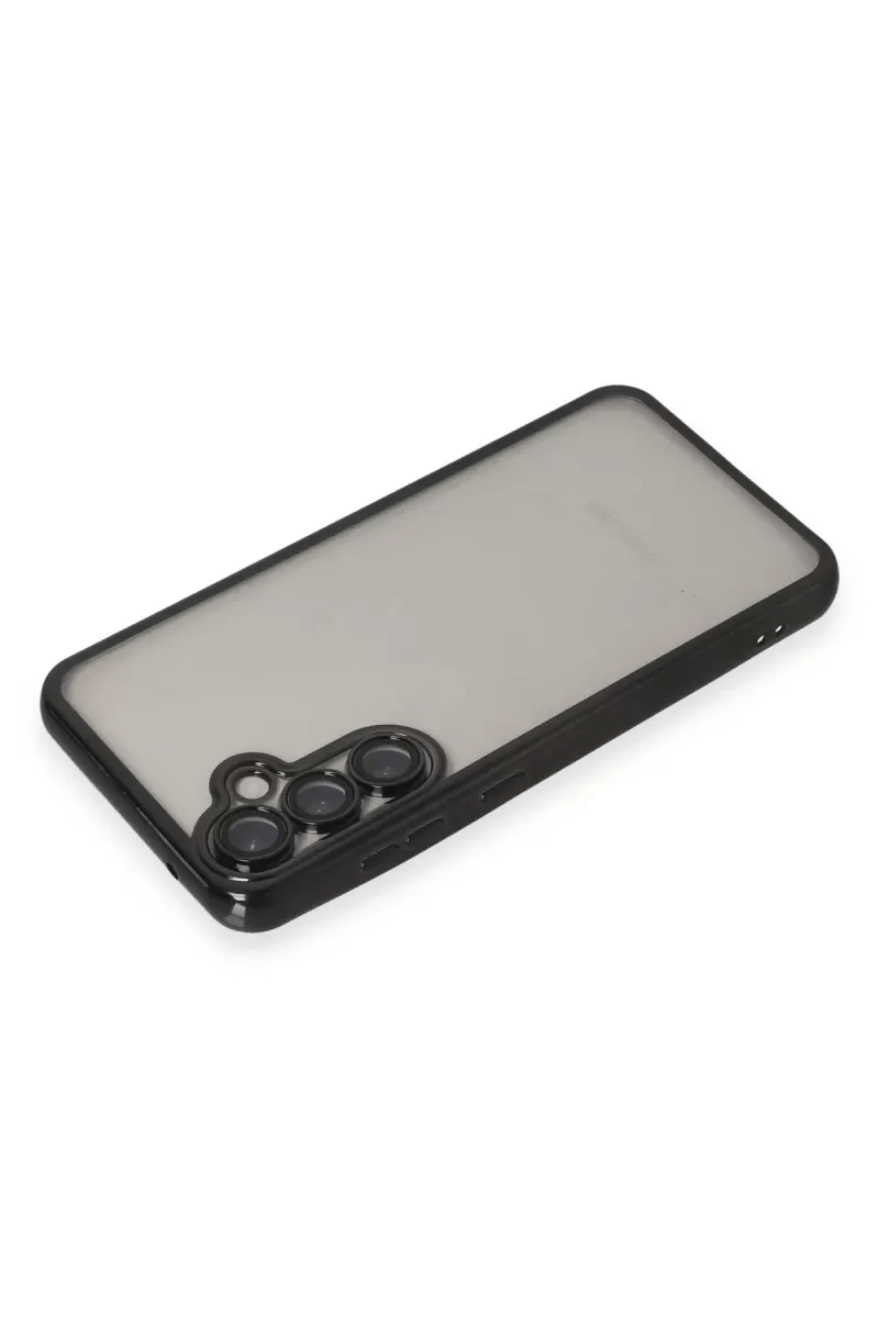 Samsung Galaxy S23 FE Kılıf Lensli Silikon - Siyah