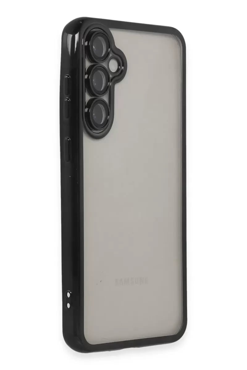 Samsung Galaxy S23 FE Kılıf Lensli Silikon - Siyah