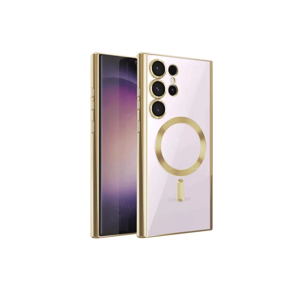 Samsung Galaxy S23 Ultra Kılıf Kross Magneticsafe Kapak - Gold