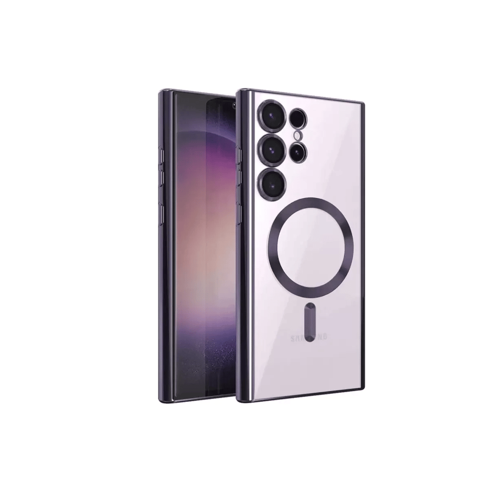 Samsung Galaxy S23 Ultra Kılıf Kross Magneticsafe Kapak - Mor