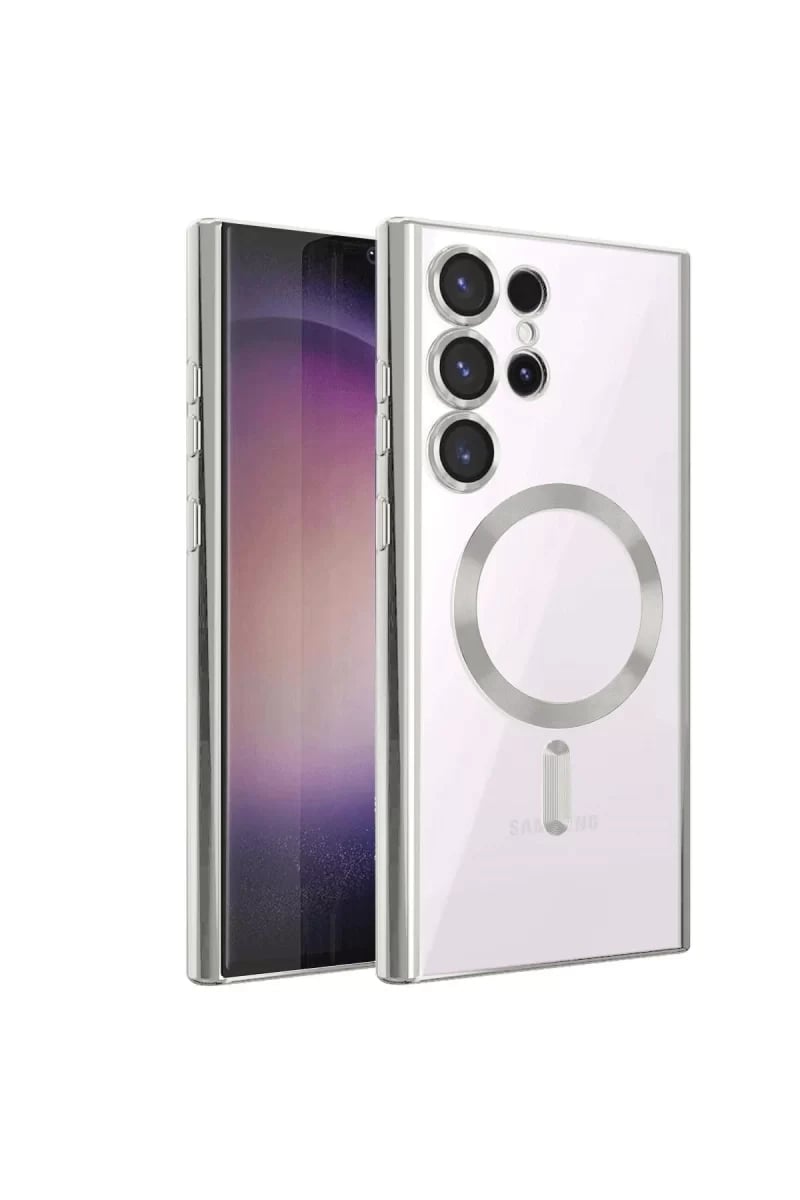 Samsung Galaxy S23 Ultra Kılıf Kross Magneticsafe Kapak - Titan Gri