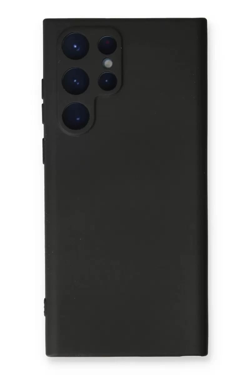 Samsung Galaxy S23 Ultra Kılıf Nano içi Kadife Silikon - Siyah
