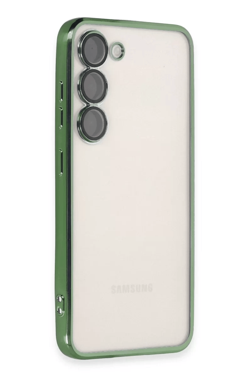 Samsung Galaxy S24 Kılıf Lensli Silikon - Yeşil