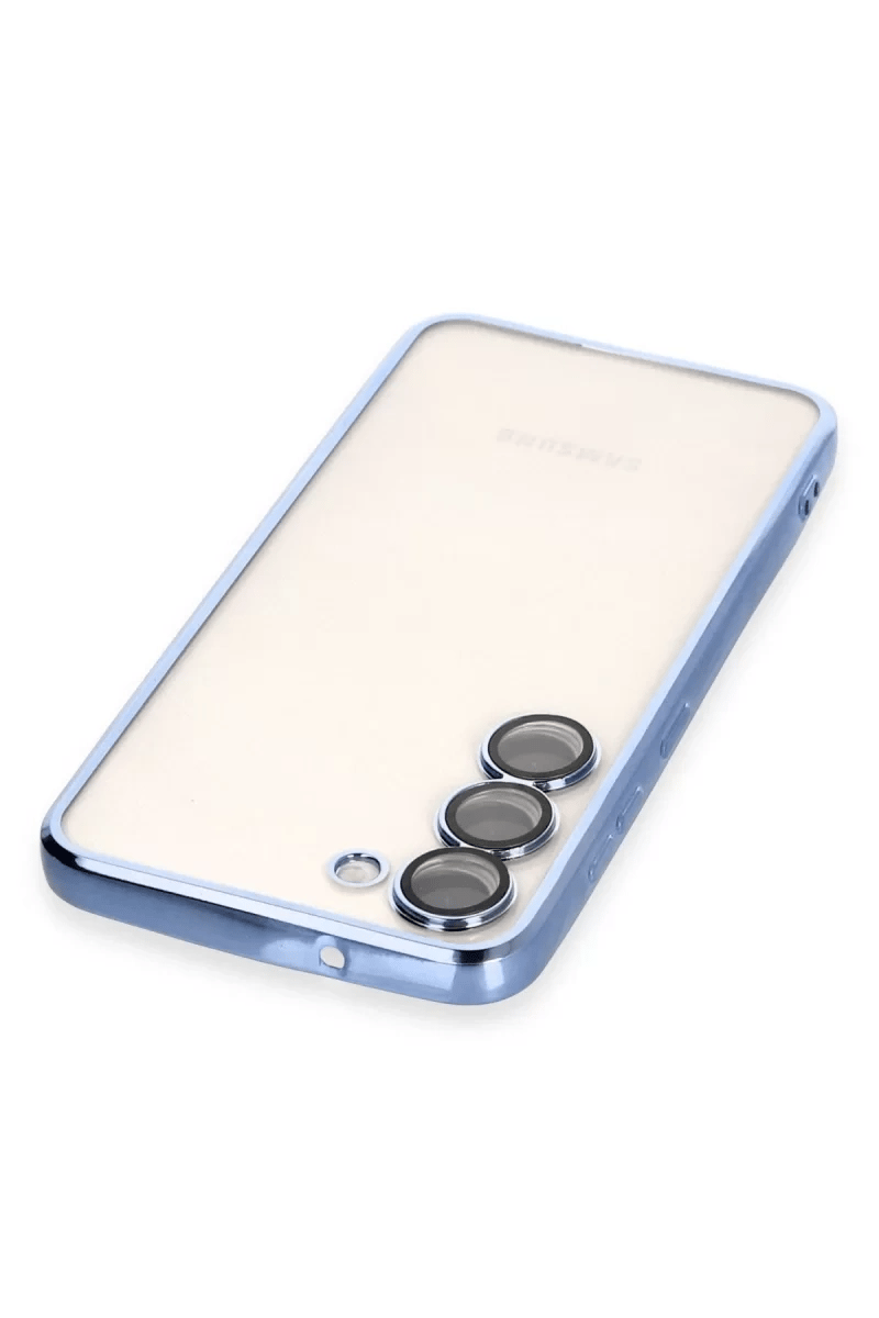 Samsung Galaxy S24 Kılıf Lensli Silikon - Açık Mavi