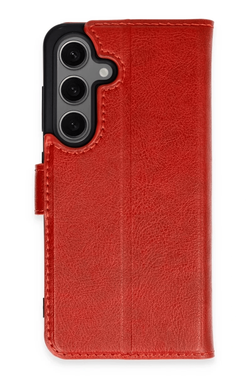 Samsung Galaxy S24 Kılıf Trend S Plus Kapaklı Kılıf - Kırmızı