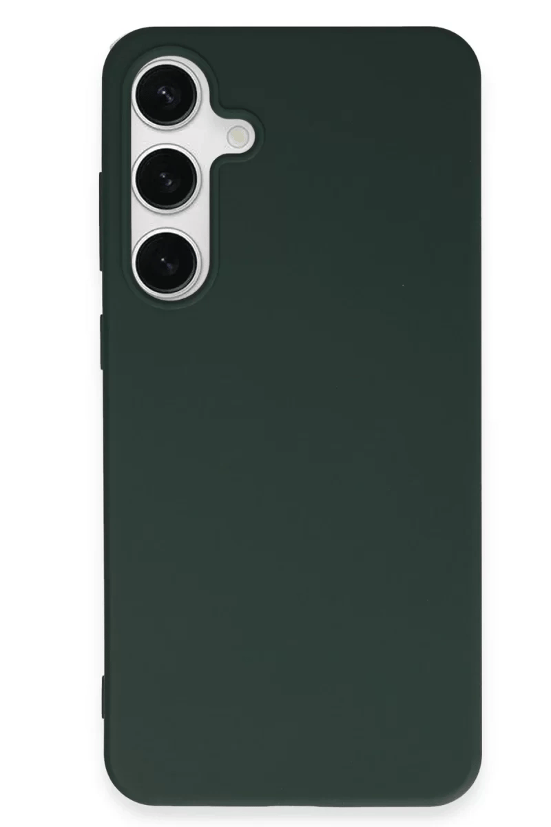 Samsung Galaxy S24 Plus Kılıf First Silikon - Koyu Yeşil