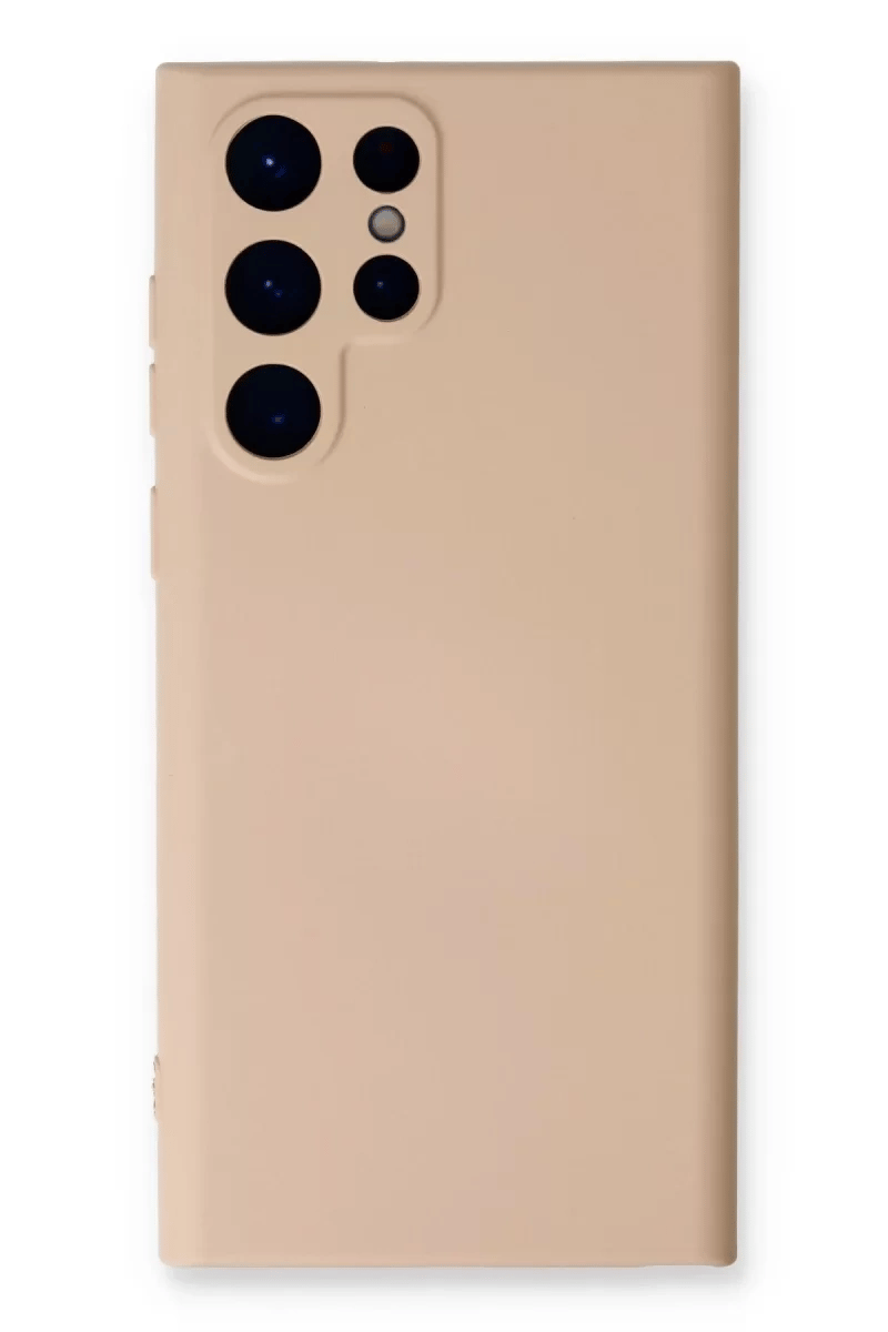Samsung Galaxy S24 Ultra Kılıf Nano içi Kadife Silikon - Pudra