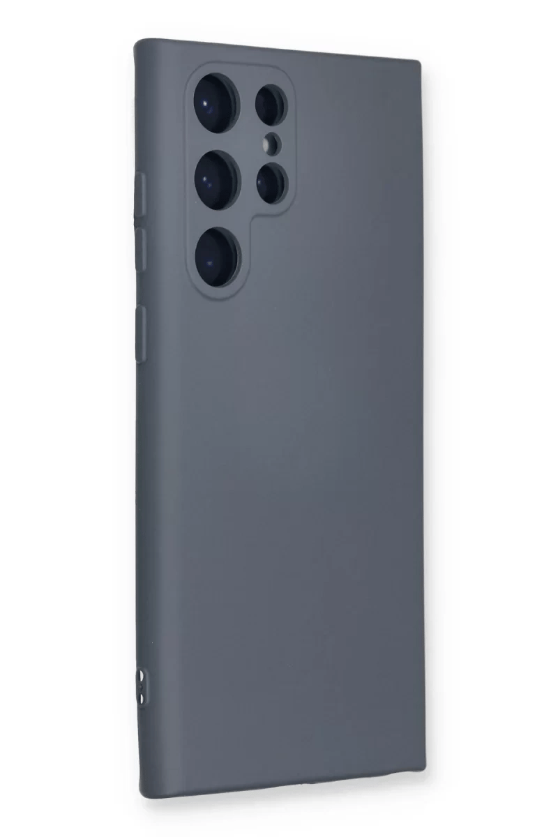 Samsung Galaxy S24 Ultra Kılıf Nano içi Kadife Silikon - Gri