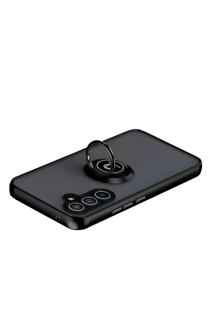 Samsung Galaxy S25 FE Montreal Yüzüklü Silikon Kapak - Siyah