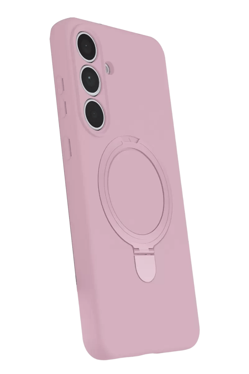 Samsung Galaxy S25 FE Regal Magsafe Standlı Kapak - Açık Pembe