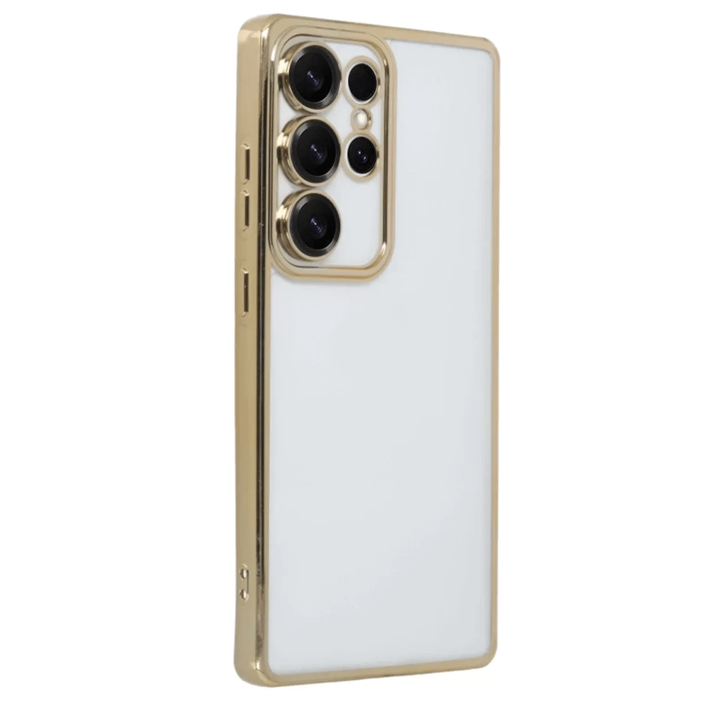 Samsung Galaxy S25 Ultra Kılıf Lensli Silikon - Gold