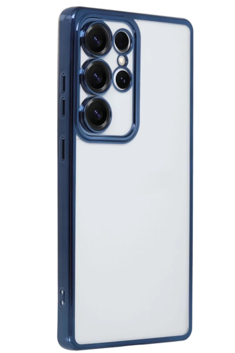 Samsung Galaxy S25 Ultra Kılıf Lensli Silikon - Lacivert