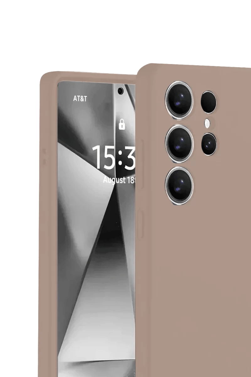 Samsung Galaxy S25 Ultra Kılıf Nano içi Kadife Silikon - Pudra