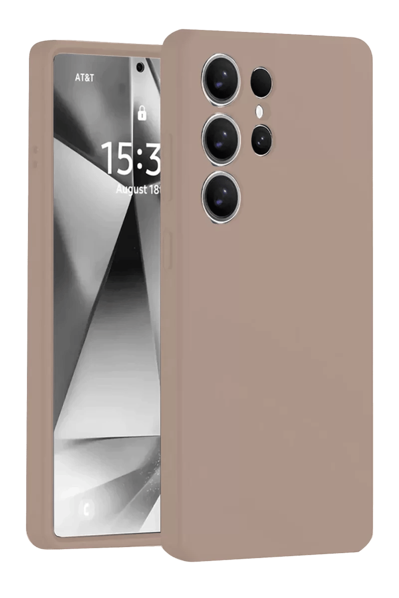 Samsung Galaxy S25 Ultra Kılıf Nano içi Kadife Silikon - Pudra