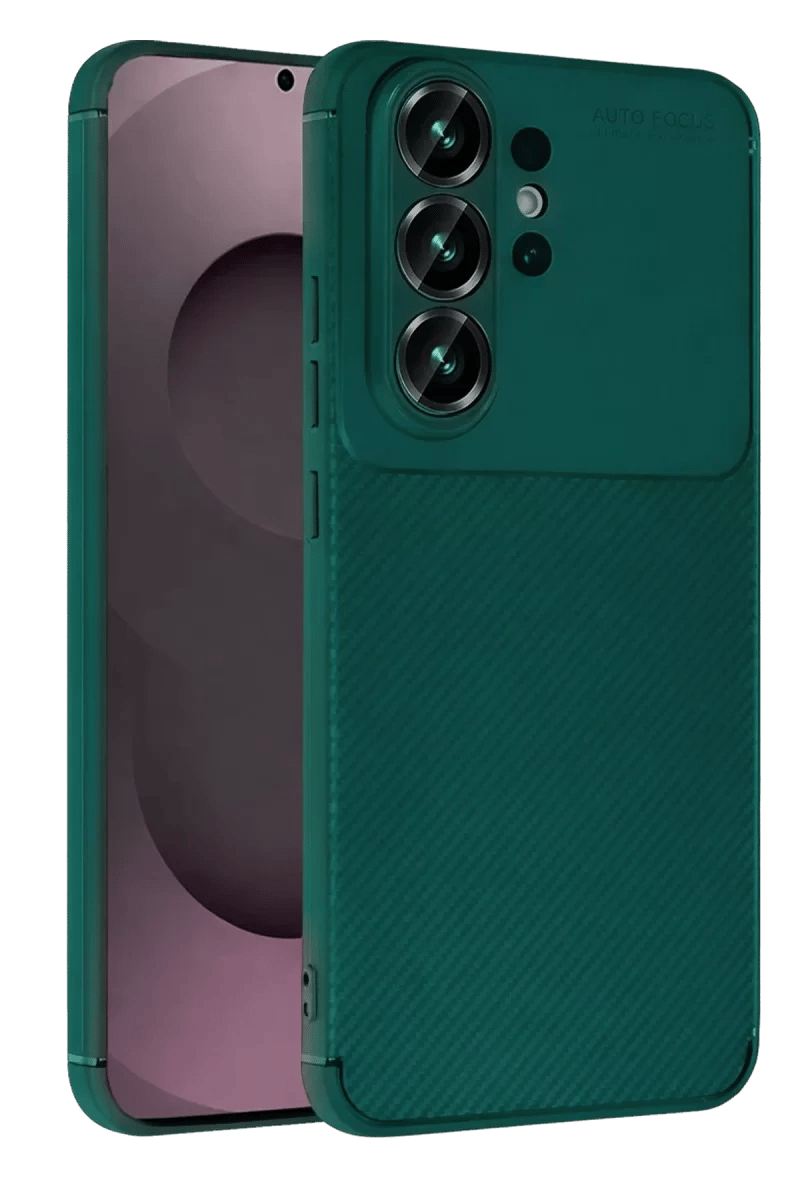 Samsung Galaxy S26 Ultra Auto Focus Karbon Kapak - Koyu Yeşil