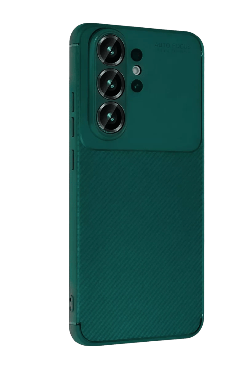 Samsung Galaxy S26 Ultra Auto Focus Karbon Kapak - Koyu Yeşil