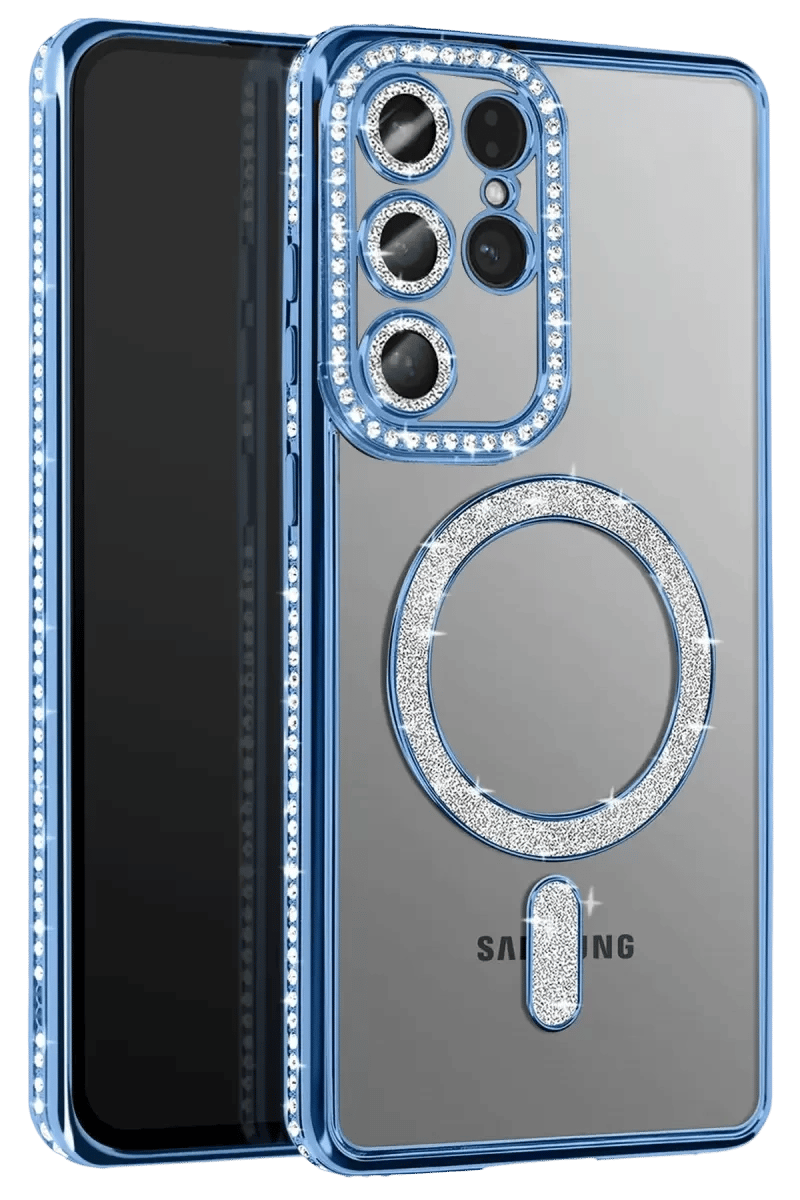 Samsung Galaxy S26 Ultra Joke Simli Magneticsafe Kılıf - Mavi