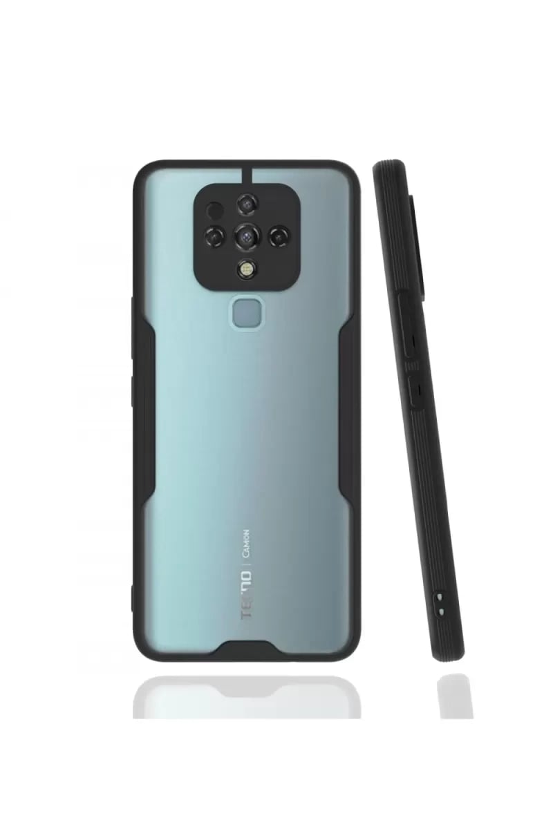 Tecno Camon 16 Kılıf Platin Silikon - Siyah