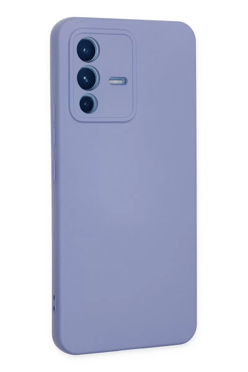 Vivo V23 5G Kılıf Nano içi Kadife Silikon - Lila