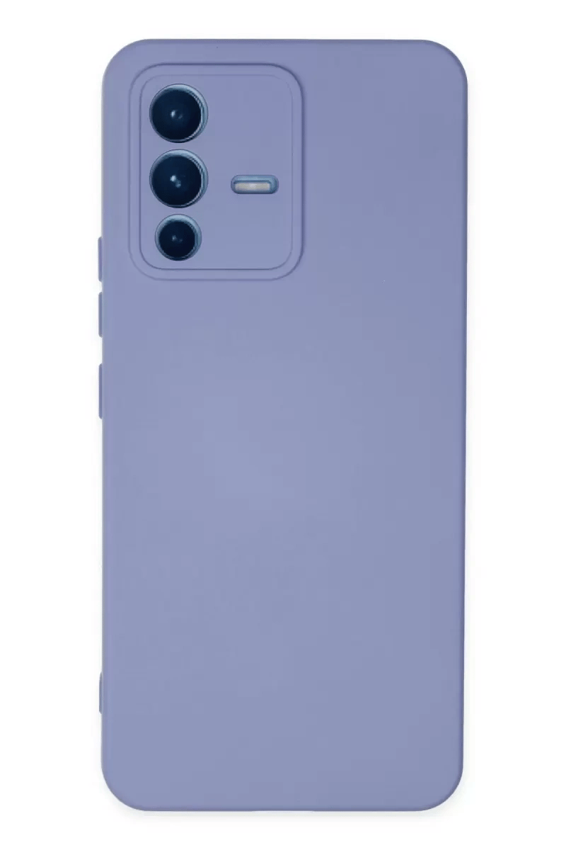 Vivo V23 5G Kılıf Nano içi Kadife Silikon - Lila