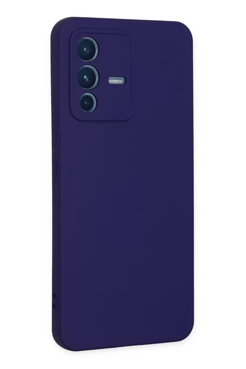 Vivo V23 5G Kılıf Nano içi Kadife Silikon - Mor