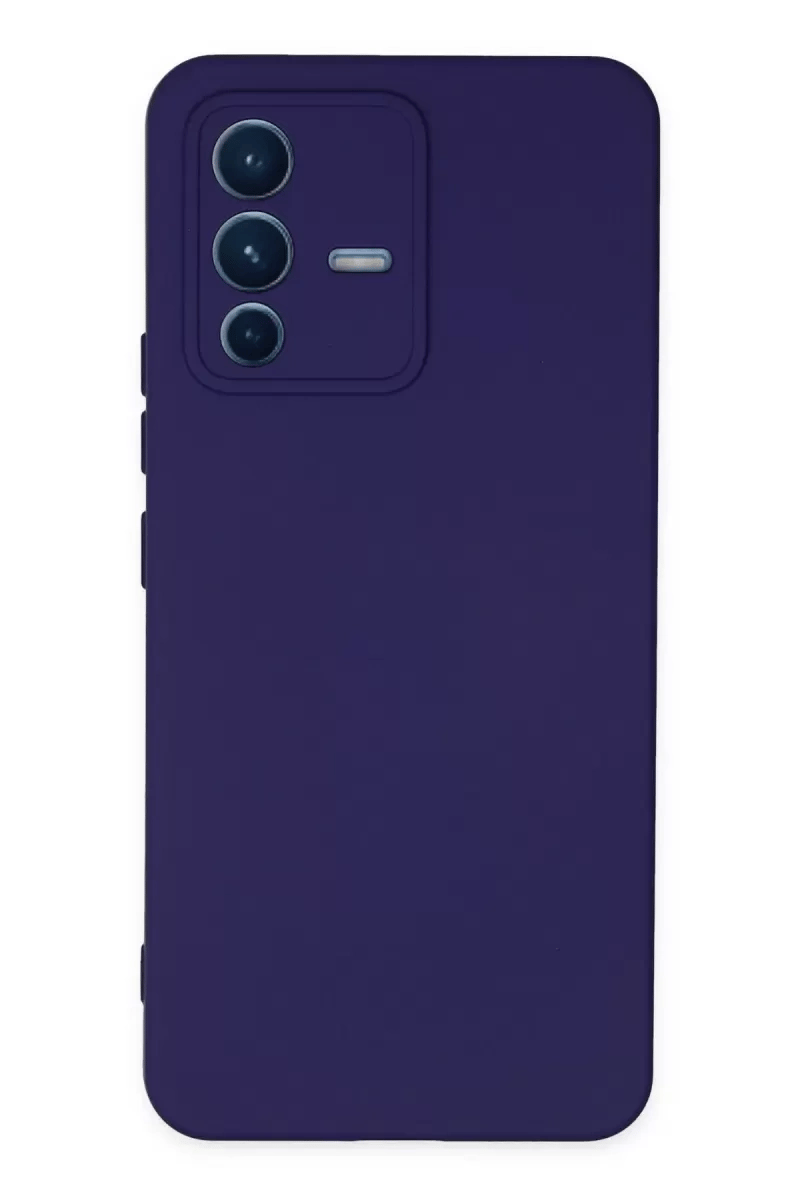 Vivo V23 5G Kılıf Nano içi Kadife Silikon - Mor