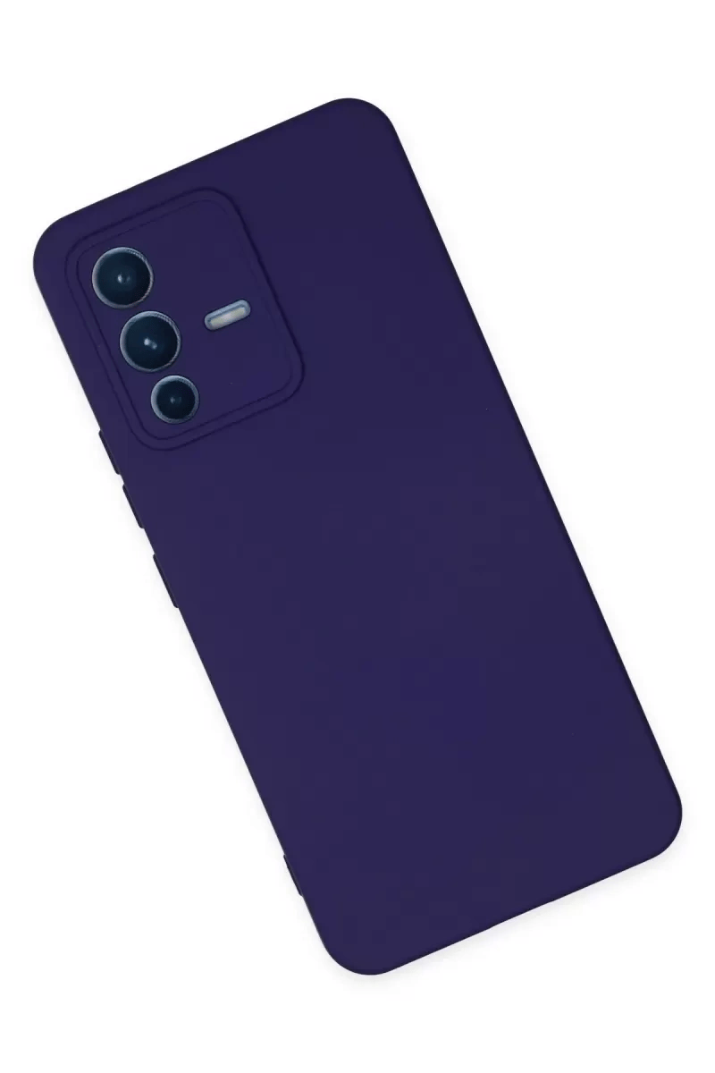 Vivo V23 5G Kılıf Nano içi Kadife Silikon - Mor