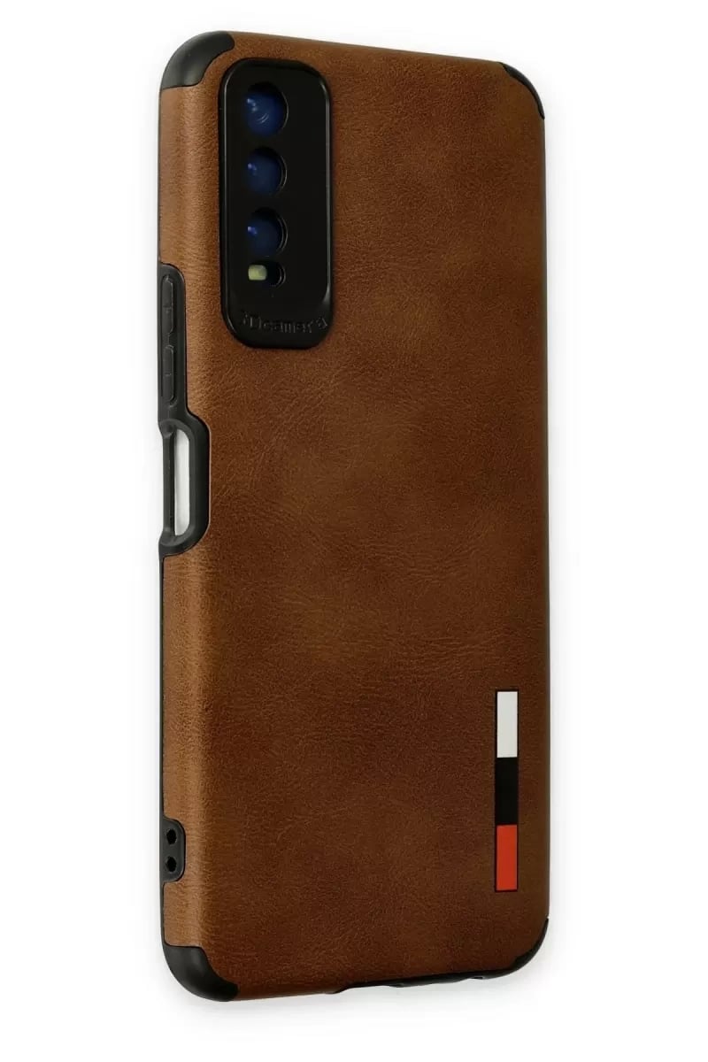 Vivo Y11S Kılıf Loop Deri Silikon - Kahverengi