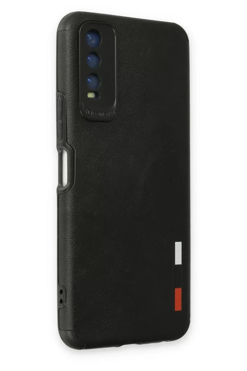 Vivo Y11S Kılıf Loop Deri Silikon - Siyah
