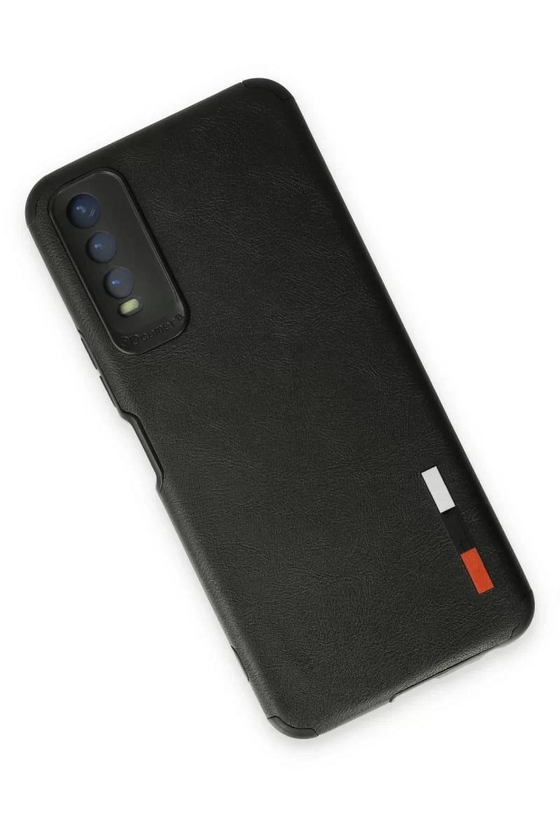 Vivo Y11S Kılıf Loop Deri Silikon - Siyah