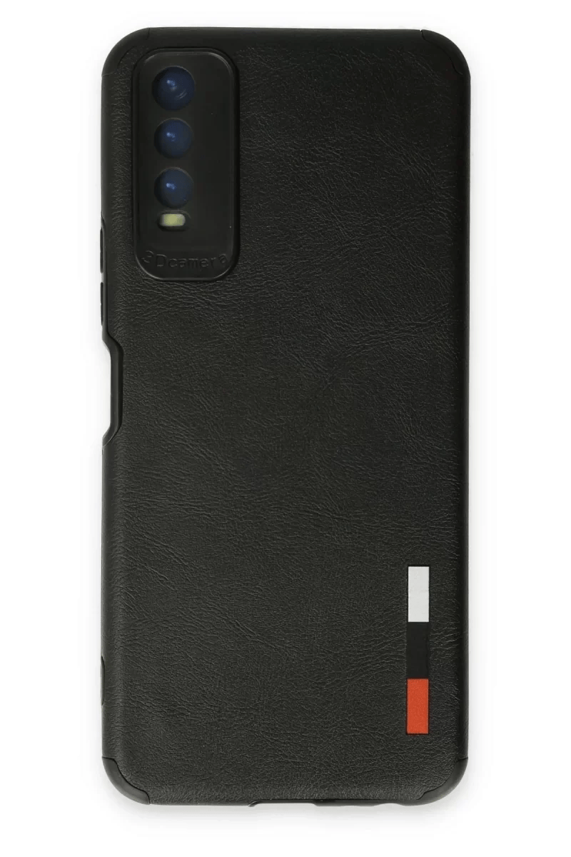Vivo Y11S Kılıf Loop Deri Silikon - Siyah