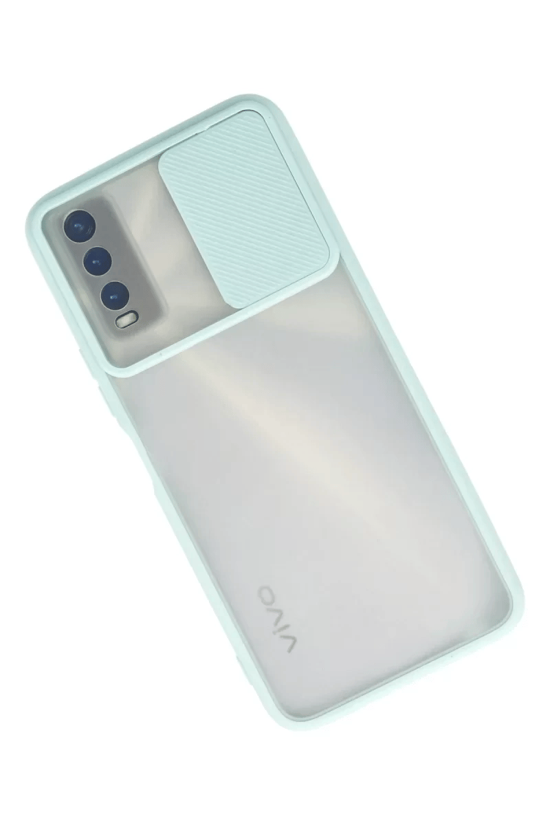 Vivo Y11S Kılıf Palm Buzlu Kamera Sürgülü Silikon - Turkuaz