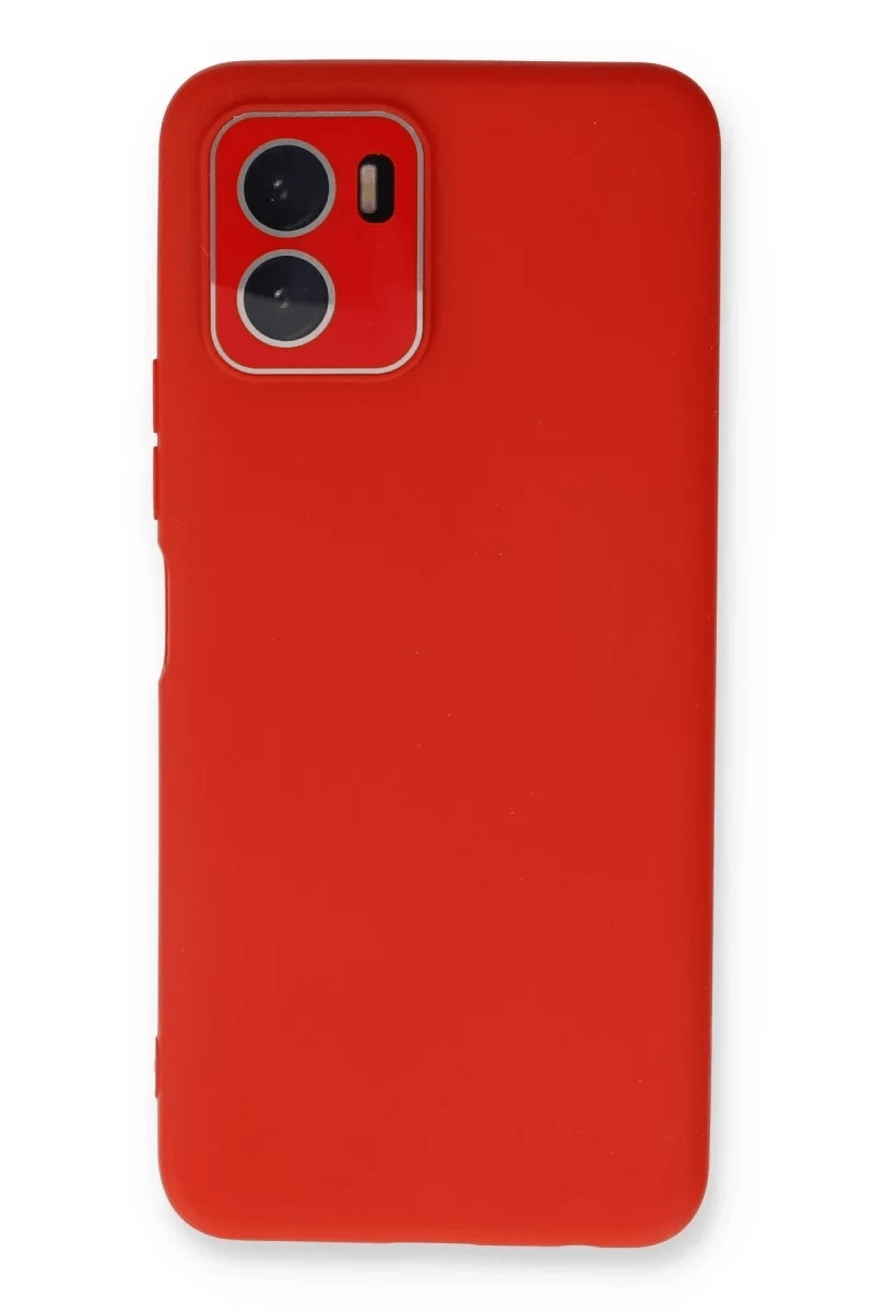 Vivo Y15S Kılıf Lansman Glass Kapak - Kırmızı