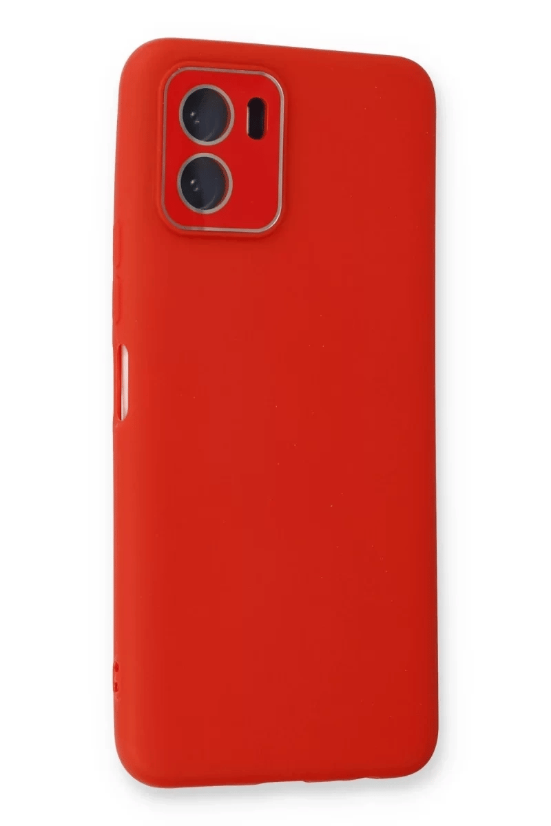 Vivo Y15S Kılıf Lansman Glass Kapak - Kırmızı