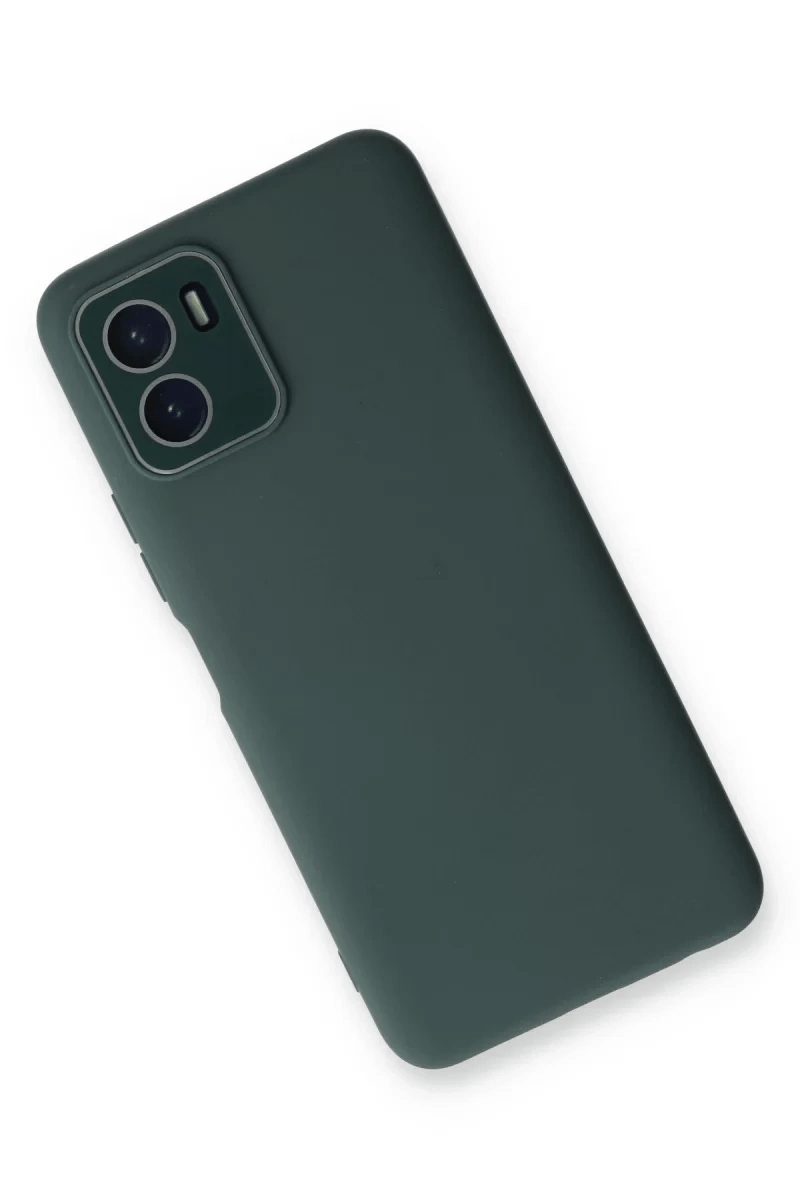 Vivo Y15S Kılıf Lansman Glass Kapak - Koyu Yeşil