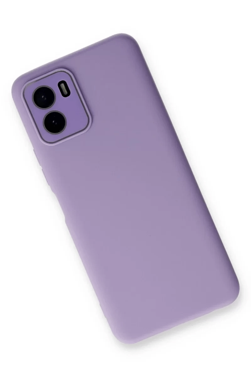 Vivo Y15S Kılıf Lansman Glass Kapak - Lila
