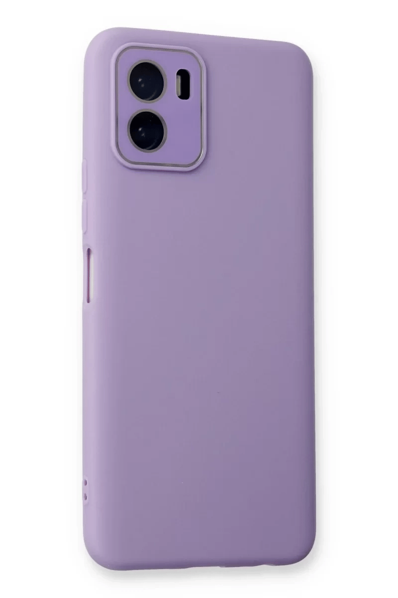 Vivo Y15S Kılıf Lansman Glass Kapak - Lila