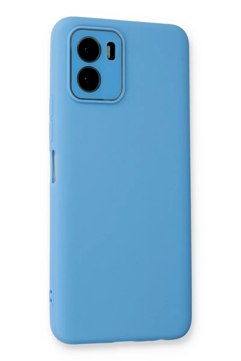 Vivo Y15S Kılıf Lansman Glass Kapak - Mavi