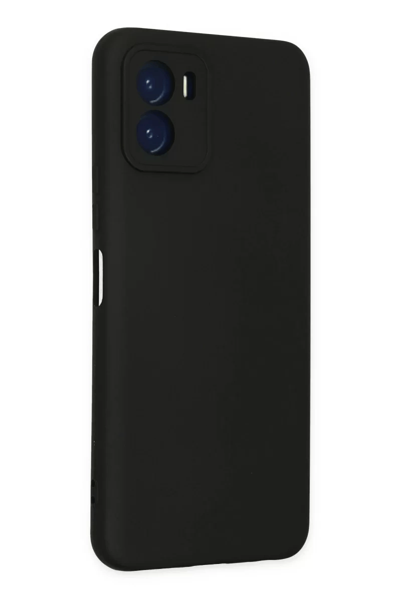 Vivo Y15S Kılıf Nano içi Kadife Silikon - Siyah
