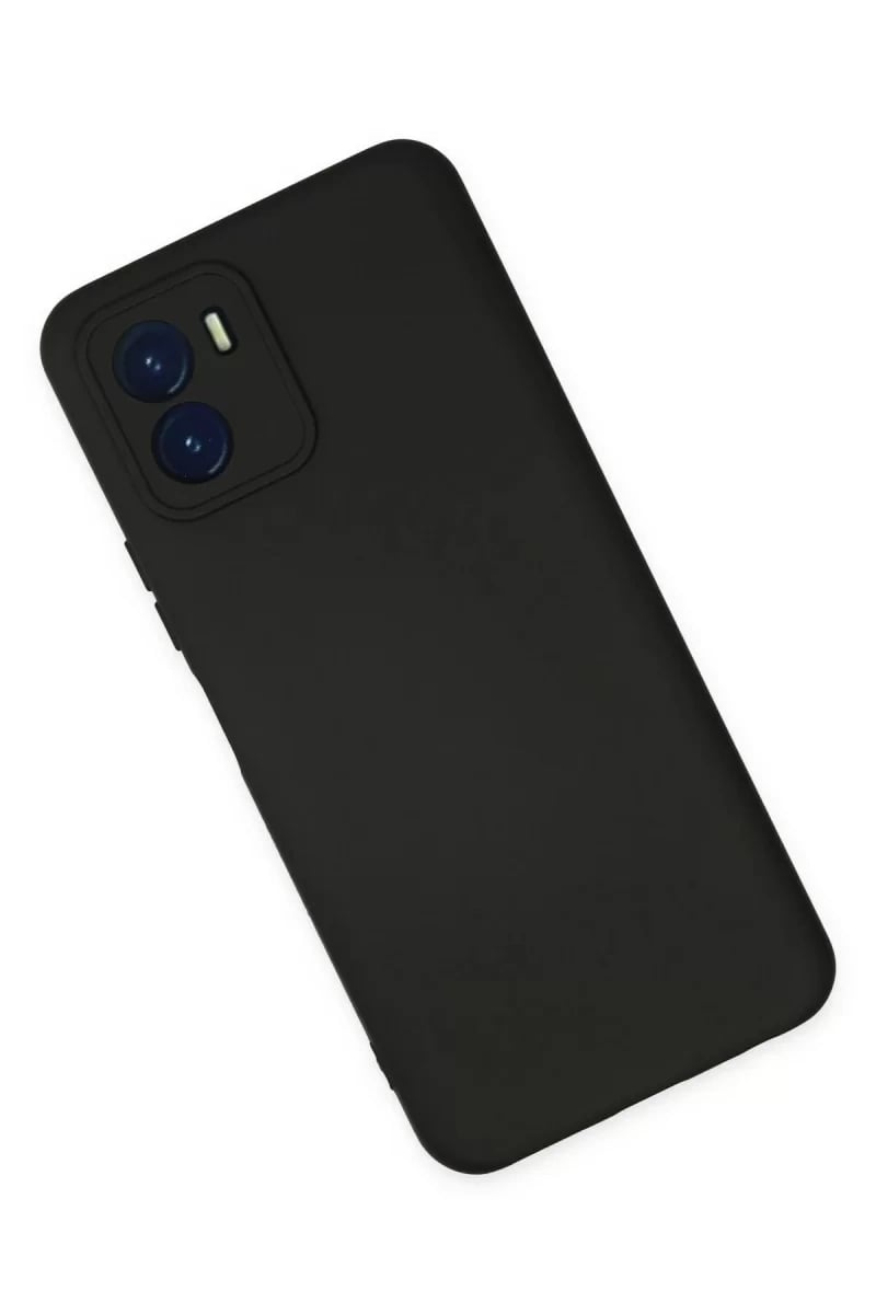 Vivo Y15S Kılıf Nano içi Kadife Silikon - Siyah