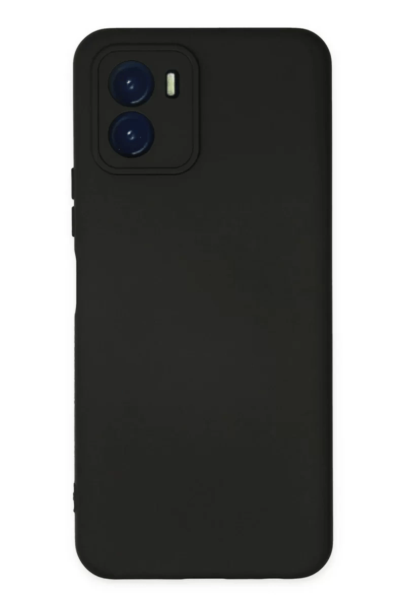 Vivo Y15S Kılıf Nano içi Kadife Silikon - Siyah