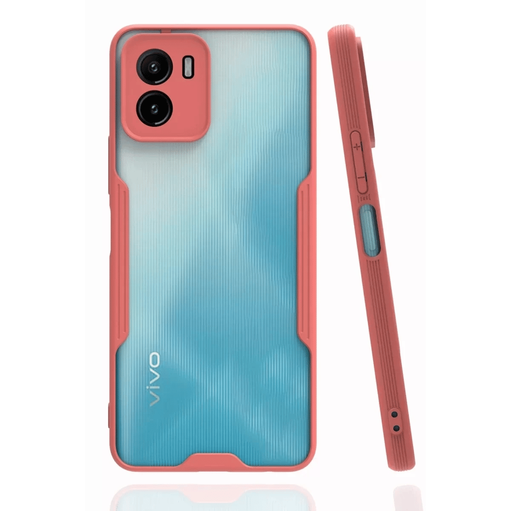 Vivo Y15S Kılıf Platin Silikon - Pembe