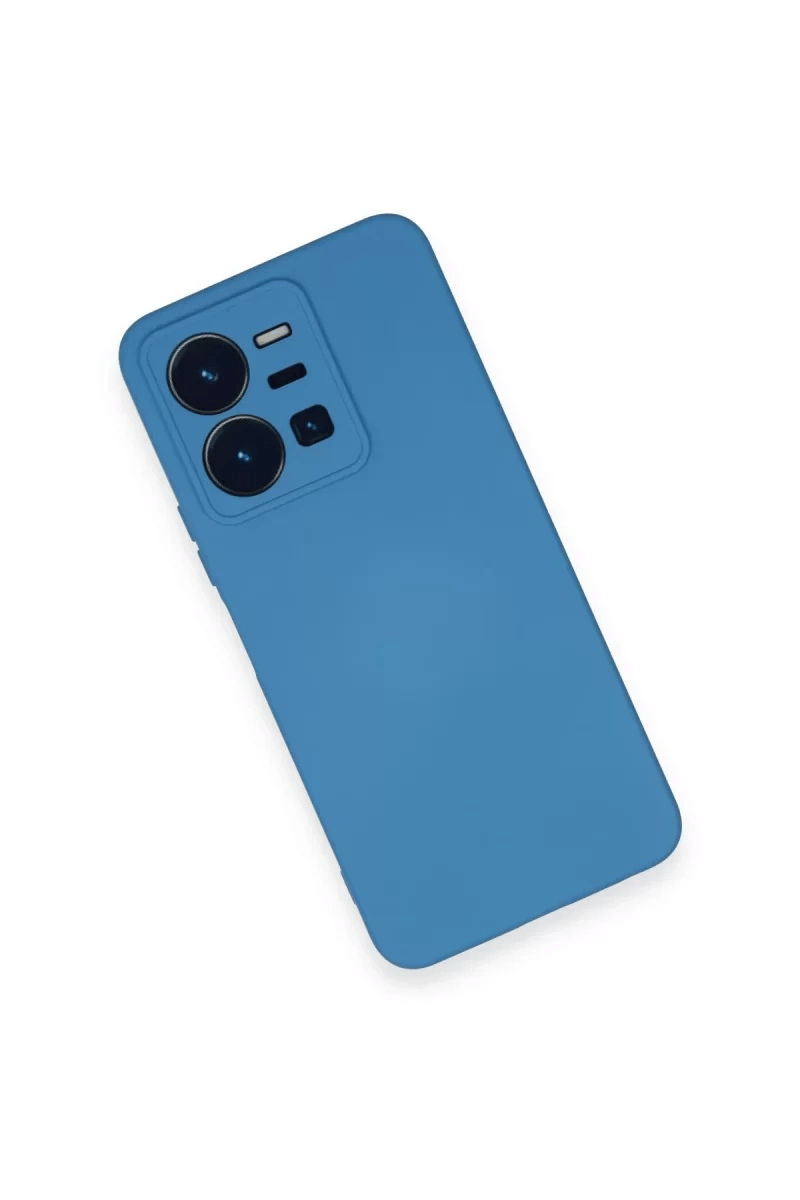 Vivo Y35 Kılıf Nano içi Kadife Silikon - Mavi