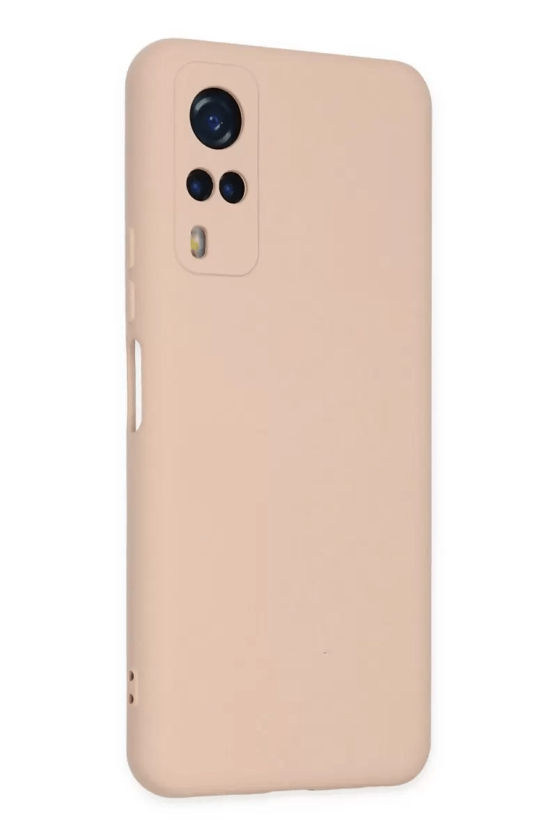 Vivo Y53S Kılıf Nano içi Kadife Silikon - Pudra