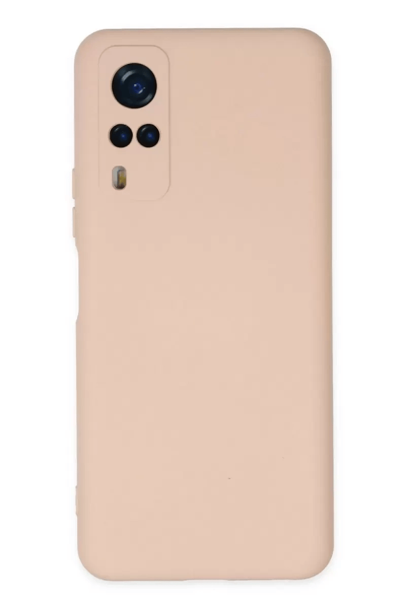 Vivo Y53S Kılıf Nano içi Kadife Silikon - Pudra