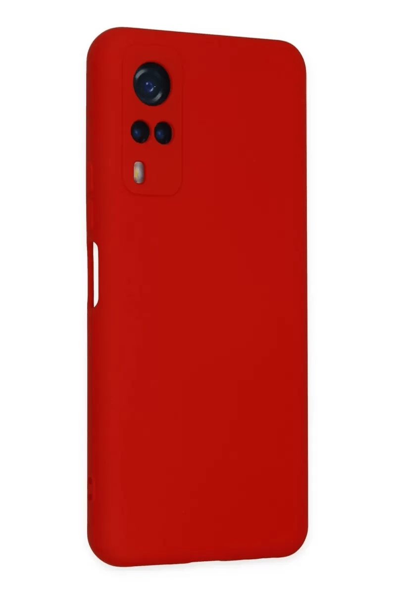Vivo Y53S Kılıf Nano içi Kadife Silikon - Kırmızı